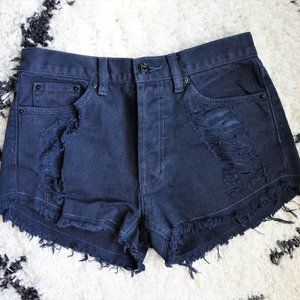 Brandy Melville high waist distressed denim jean shorts